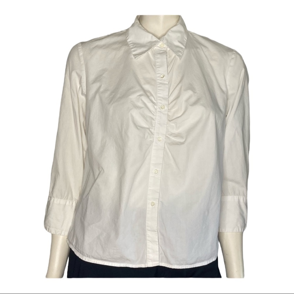 Merona Vintage White Button Down Shirt Sz Large